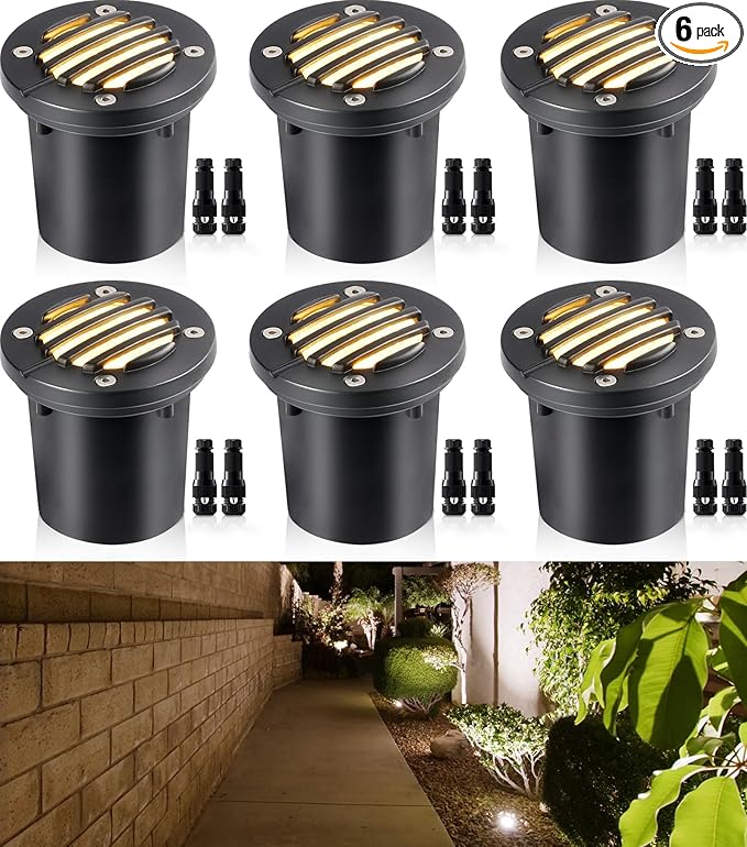 SUNVIE 12W Low Voltage Landscape Lighting Anti-Glare LED Well Lights 12V-24V by SUNVIE