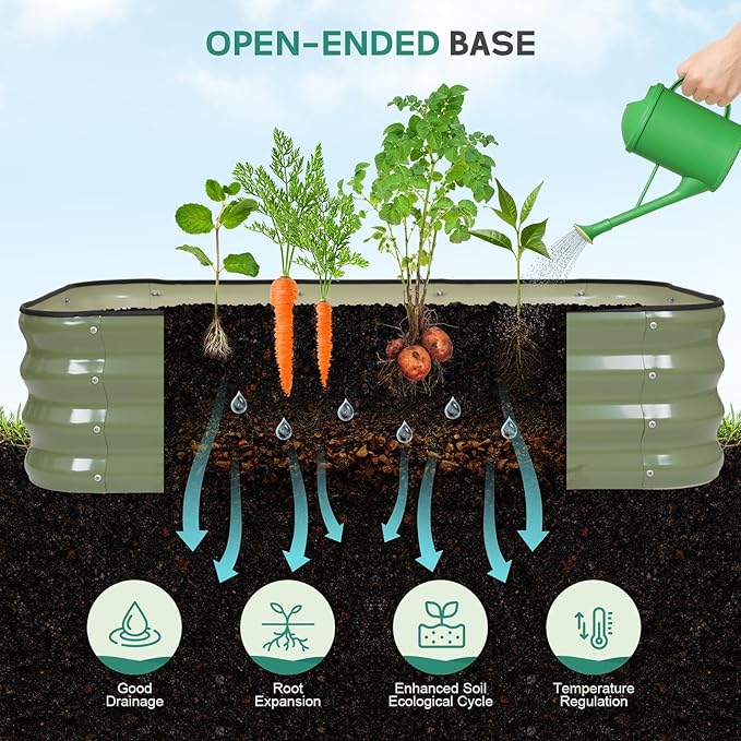 3 in 1 Galvanized Raised Garden Bed - Image 6