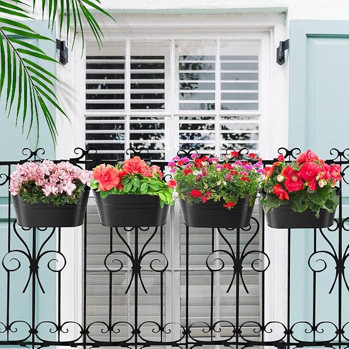 MADHOLLY Railing Planter with Drainage Holes - Image 2