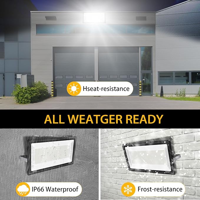 500W LED Flood Light Outdoor, 2750W Equivalent Super Bright FloodLight - Image 3