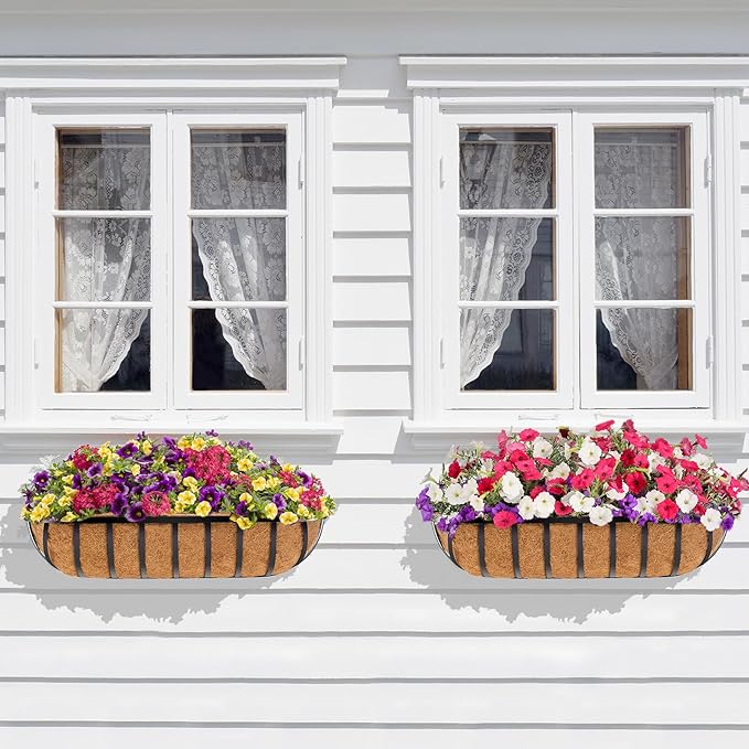 Y&M 36" Coco Liner for Window Box Deck Basket Planter Trough Coconut Fiber - Image 6