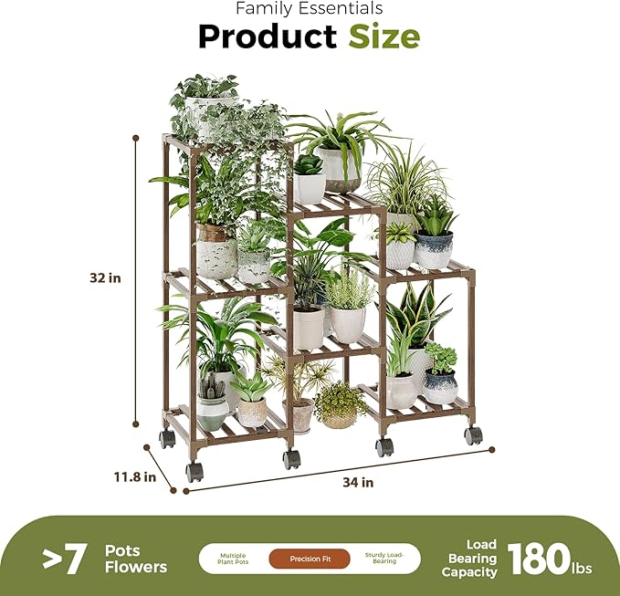Bamworld Plant Stand with Wheels - Image 6