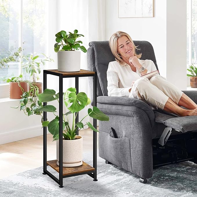 Plant Stand Indoor, 31.5'' Tall Wood Plant Stands Heavy Duty Pedestal Stand - Image 6
