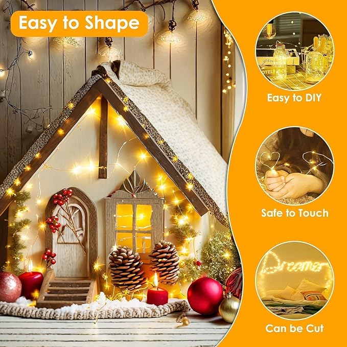 Extra Long 99Ft 300 LED Fairy Lights Plug in - Image 3