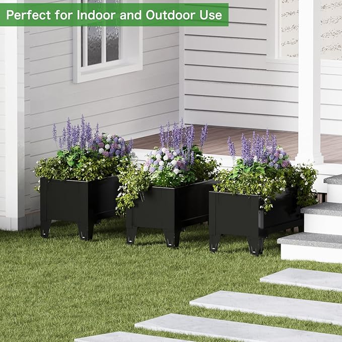 Elevated Metal Planter Box Stand Heavy Duty Raised Garden Bed - Image 3