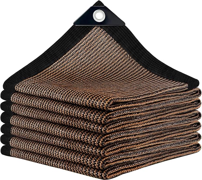 Sun Shade Cloth with Grommets, 90% UV Protection Shade Fabric, Pergola Shade by IMSGVIFO