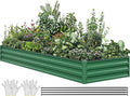 YITAHOME 144x48x12 in Galvanized Raised Garden Bed Kit, Large Metal Planter Box by YITAHOME