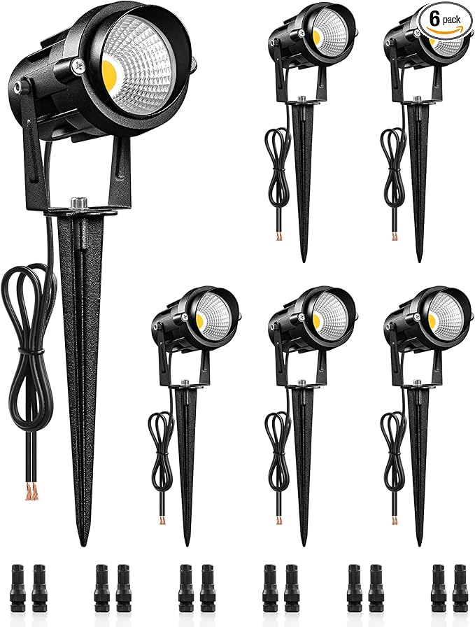 6W 700LM Low Voltage Landscape Lighting, 12V AC/DC 3000K Warm White LED Low by Wilawels