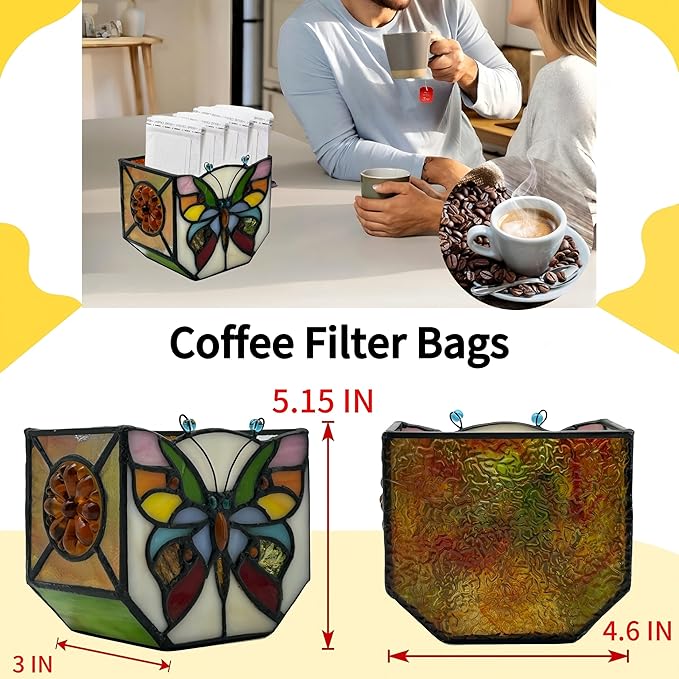 Handcrafted Stained Glass Butterfly Planter, Cute Planters - Image 5