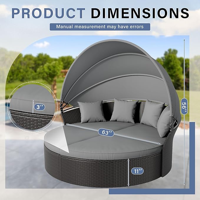 Crownland Outdoor Round Daybed - Image 6