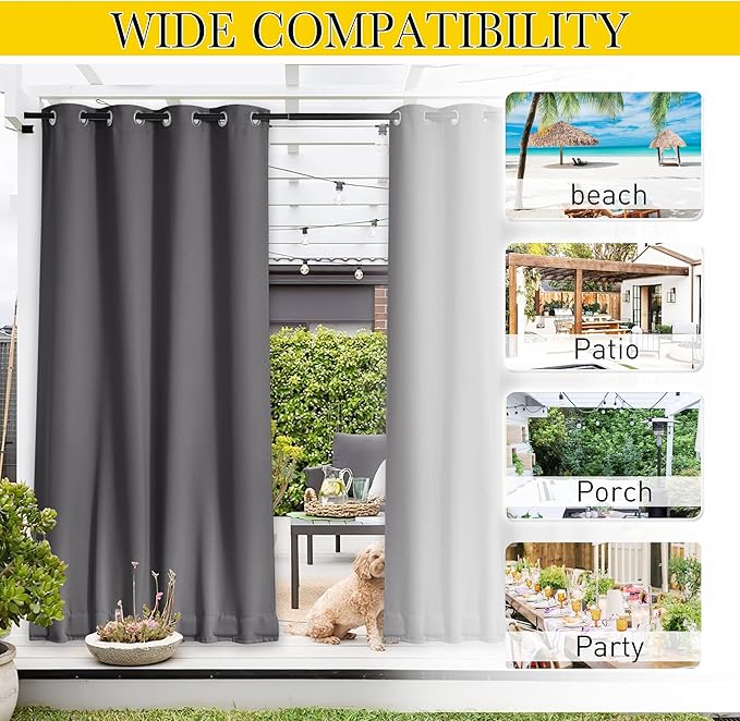NICETOWN 2 Panels Weighted Blackout Curtains - Image 7