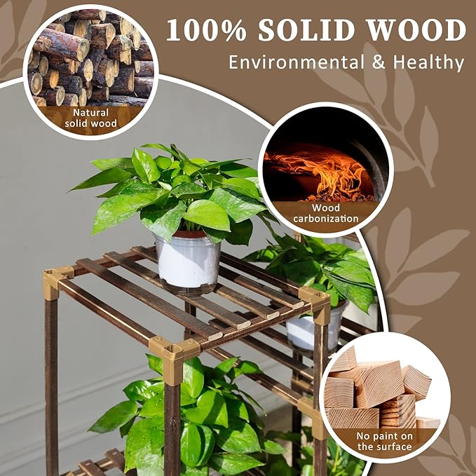 Uneedem Plant Stand Indoor Outdoor, Tall Plant Shelf - Image 2