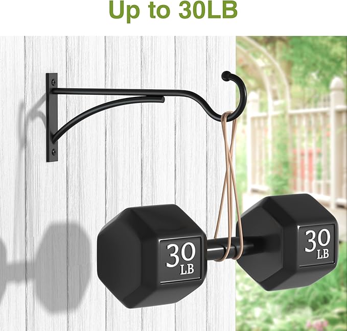 8 Inch 2 Pack Heavy Duty Plant Hangers Outdoor, Metal Plant Brackets - Image 5