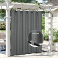 Easy-Going Linen Look Outdoor Curtains Waterproof Windproof Porch Curtains by Easy-Going