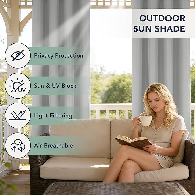 Patio Curtains Outdoor Waterproof - Image 3