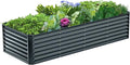 8x2x2FT Galvanized Raised Garden Bed, Galvanized Planter Boxes Outdoor by AyenGuard
