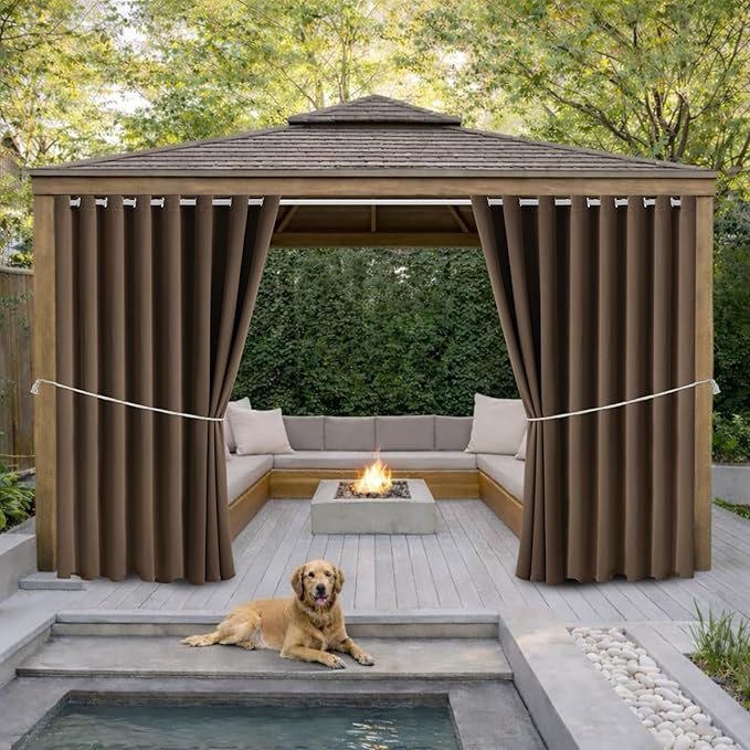 DIVA EN CAMINO DEC Outdoor Patio Curtain Waterproof Darkening Thermal Insulated by DivaenCamino