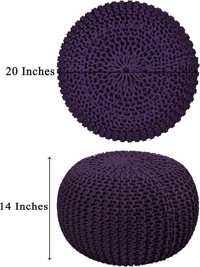 COTTON CRAFT Round Dori Pouf - Image 4
