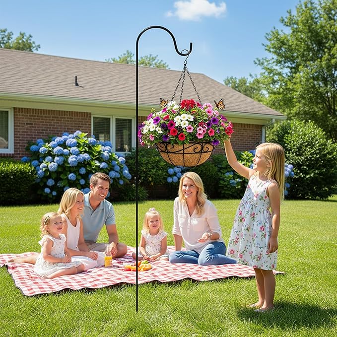 Outdoor Metal Hanging Planters Basket Hanging Baskets - Image 4