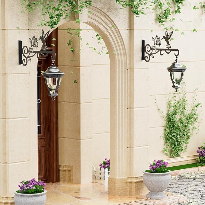 2-Pack Aesthetic Plant Hangers Outdoor – 10 Inch Metal Hanging Plant Bracket - Image 3