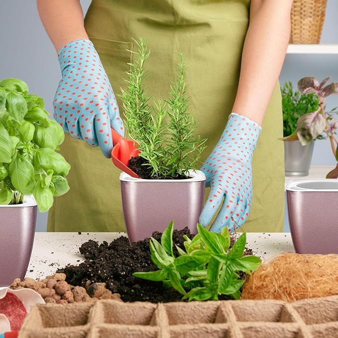 8 Pack Self Watering Pots 4-inch Decorative Flower Planters - Image 4