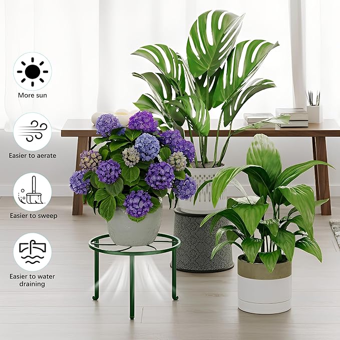 5-Pack Metal Plant Stand Heavy Duty Flower Pot Stands - Image 4