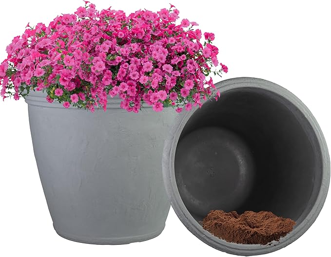 Sunnydaze 24-Inch Anjelica Large Plastic Pot by SunnydazeDecor