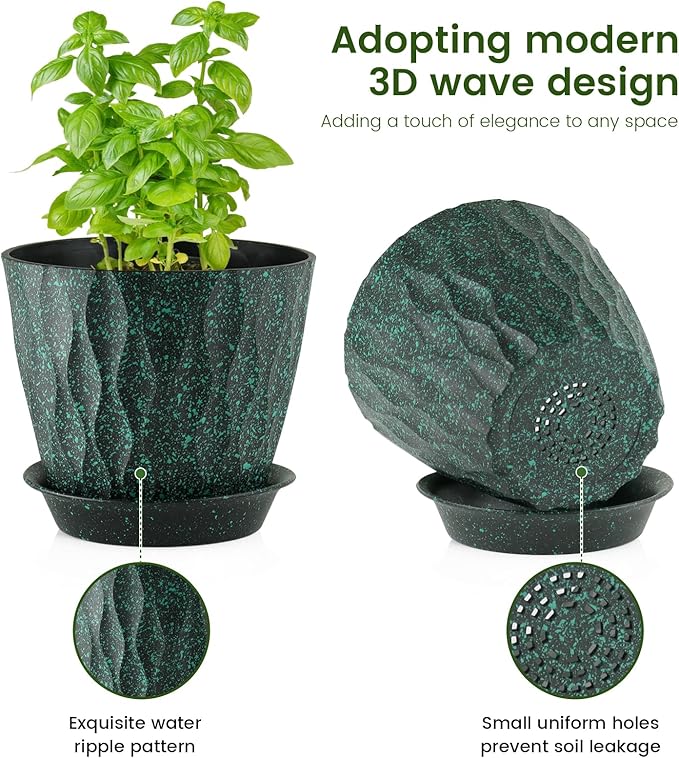 7/6.5/6/5.5/5/4.5/4 inch Plant Pots - Image 4