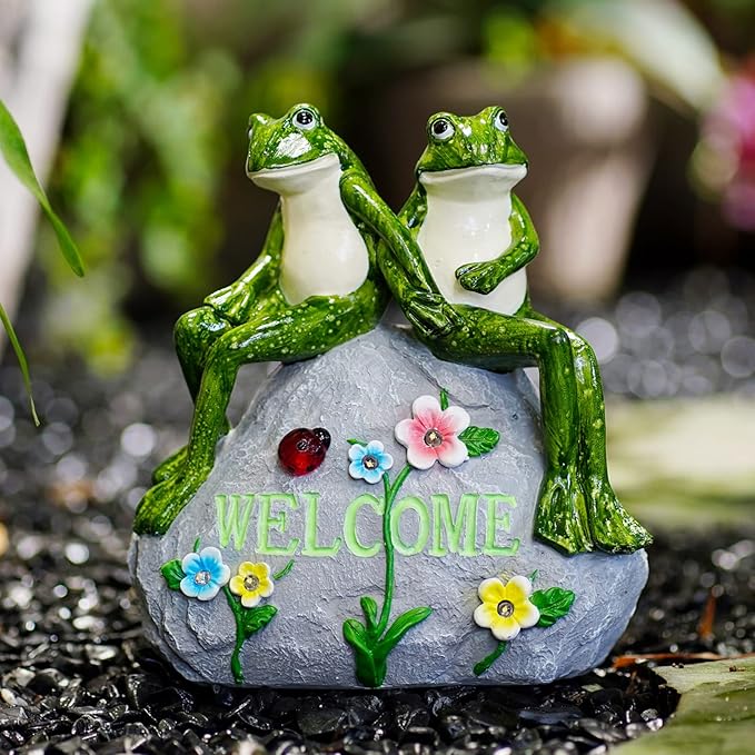 Nacome Solar Garden Outdoor Statues Frog - Image 7