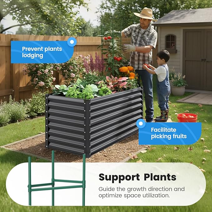 Quictent Galvanized Raised Garden Bed 4x3x1 Ft Metal Planter Box - Image 2