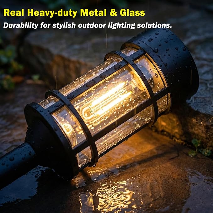 Solar Lights Outdoor Waterproof, 8 Pack 21" Solar Pathway Lights - Image 6