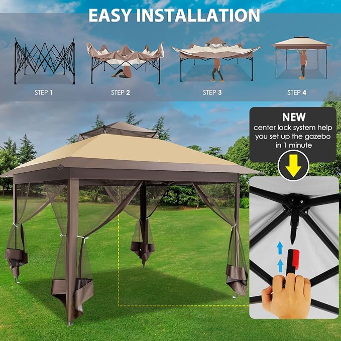 COBIZI 11x11 FT Pop up Gazebo Canopy Tent - Image 3
