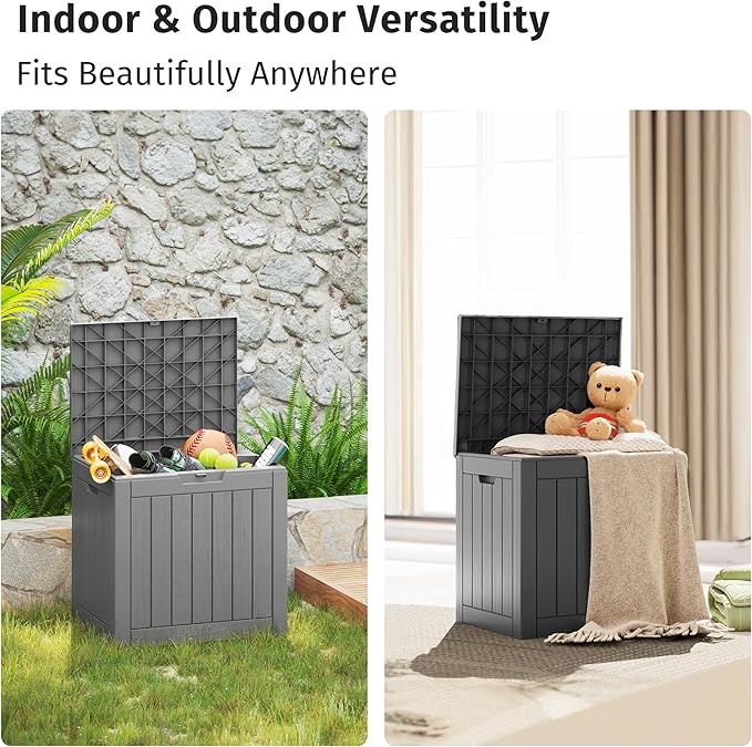 EAST OAK Outdoor Storage Box, 31 Gallon Deck Box Indoor and Outdoor Use - Image 7