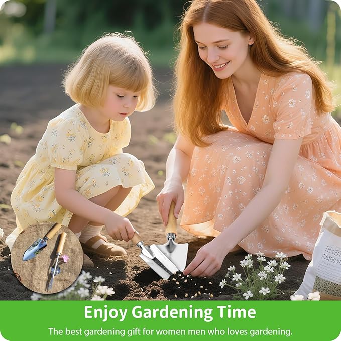 Garden Tool Set, 2 Pieces Stainless Steel Heavy Duty Garden Tools, Garden Kit - Image 3