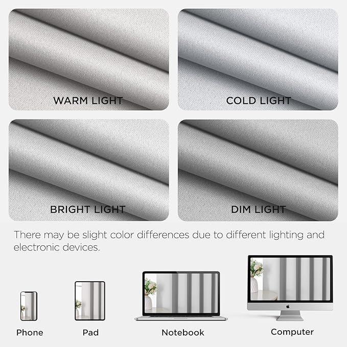 Joydeco Blackout Patio Sliding Door Curtains 108 Inches Long, Grommet Privacy - Image 7