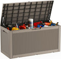 DRATO 100 Gallon Large Deck Box, Outdoor Storage Box by DRATOprovidesawarmandcozy