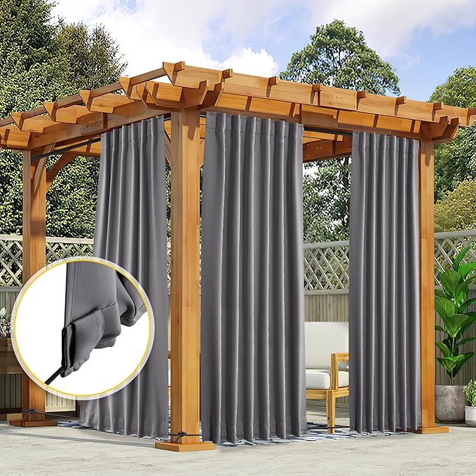 NICETOWN 2 Panels Outdoor Curtains - Image 8