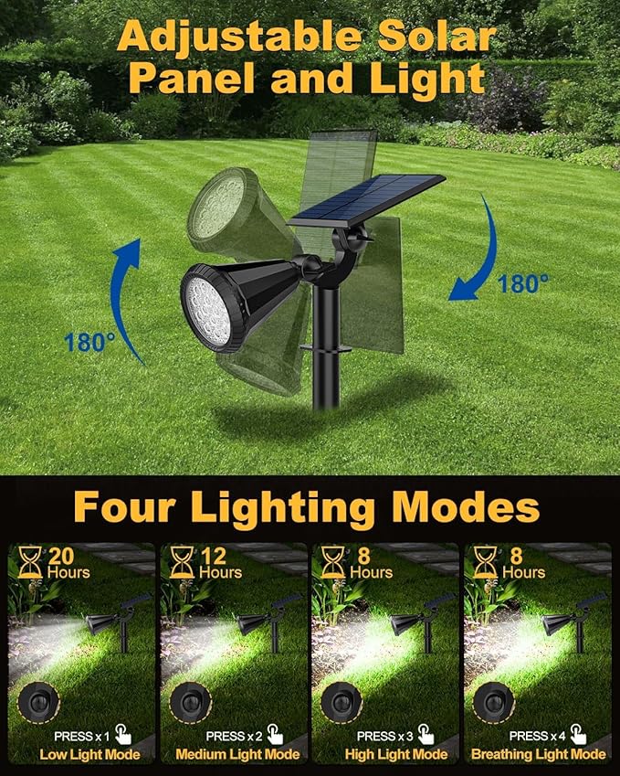 Solar Spot Lights Outdoor, 10 Pack Outdoor Solar Lights - Image 4