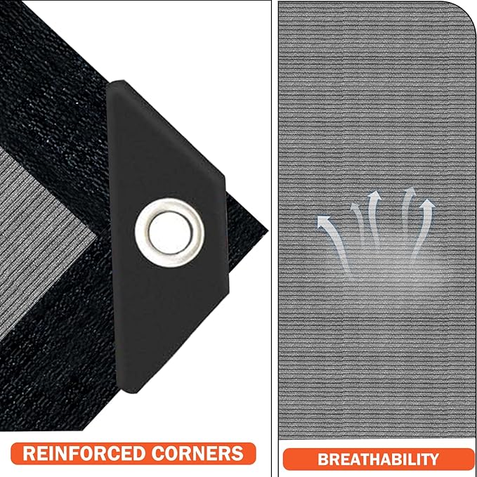 Sun Shade Cloth with Grommets, 90% UV Protection Shade Fabric, Pergola Shade - Image 3