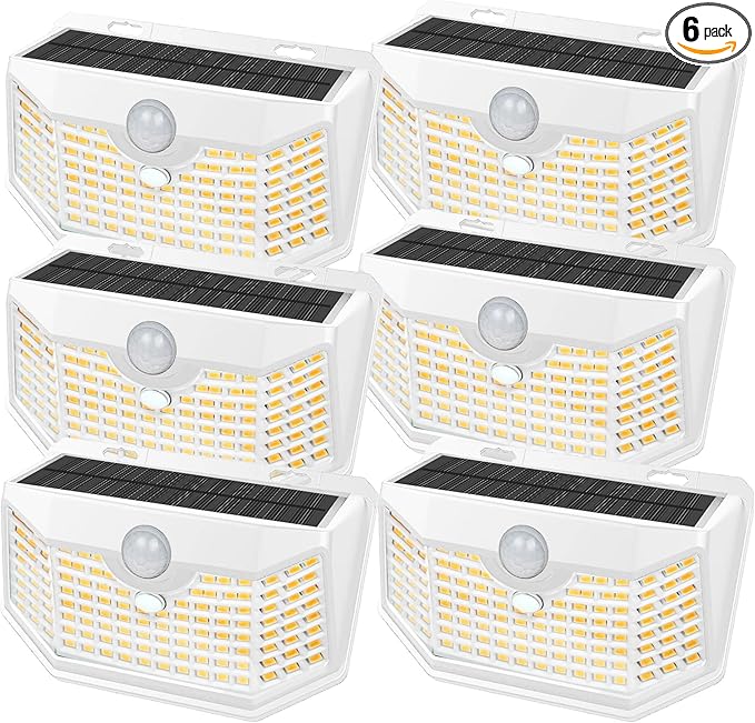 HMCITY 120 LED Solar Lights Outdoor by LightingUpYourLife