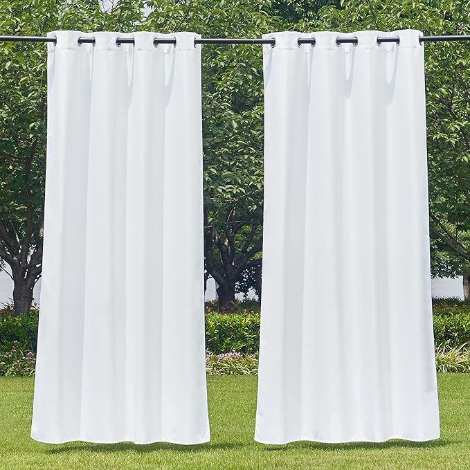 NICETOWN Winter White Outdoor Curtains 2 Panels by NICETOWN