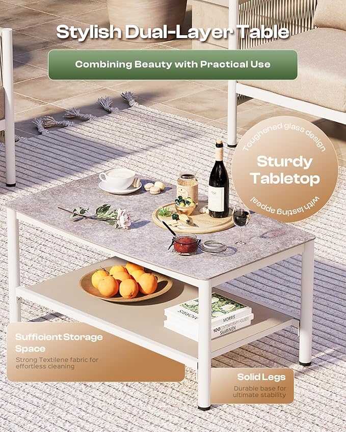 Aluminum Outdoor Patio Furniture Set - Image 6