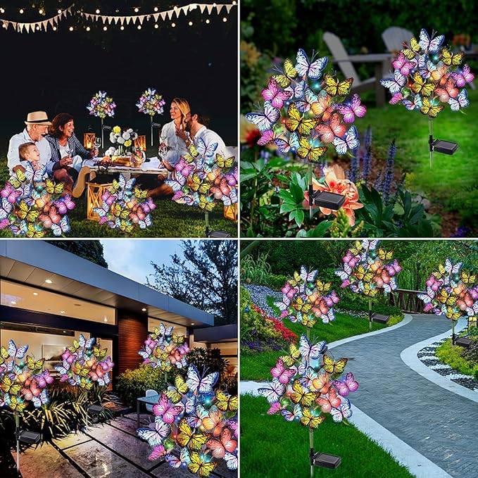 Solar Garden Lights Outdoor Waterproof Decorative Solar Lights Outdoor 8 Pack - Image 4