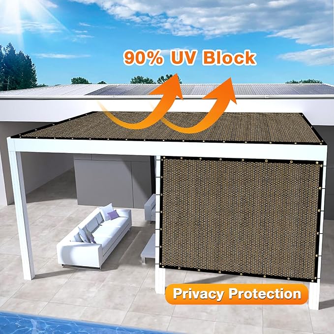 Artpuch Outdoor Pergola Shade Cover 7x12 FT Sun Shade Cloth - Image 3
