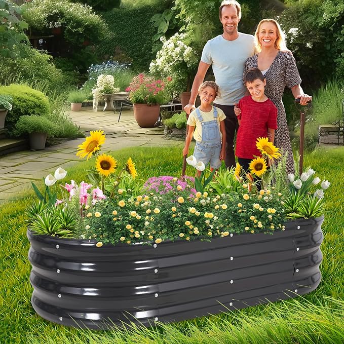 1MORE Galvanized Raised Garden Bed- Planter Garden Boxes Outdoor, Raised Beds - Image 7