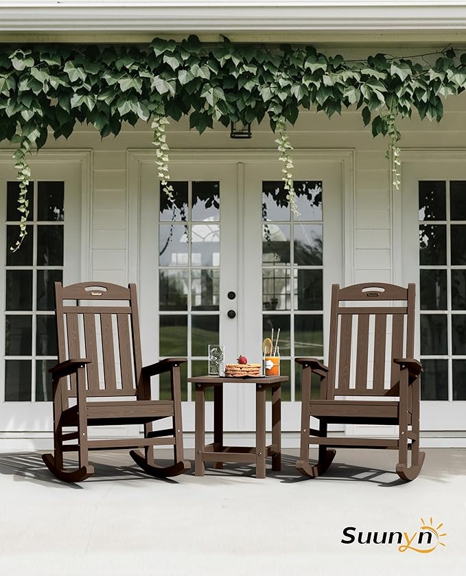Oversized Outdoor Rocking Chair, HDPE All Weather Resistant Rocking Chairs - Image 2