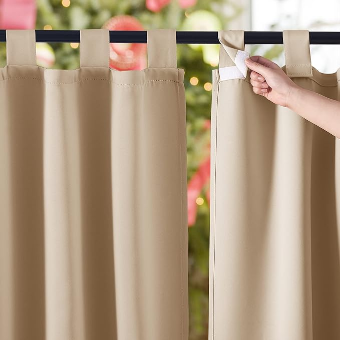 NICETOWN 2 Pieces Outdoor Curtainss Waterproof by NICETOWN