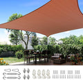 Quictent 24X24FT Large Overzied 185G HDPE Square Sun Shade Sail Canopy 98% UV by QUICTENT