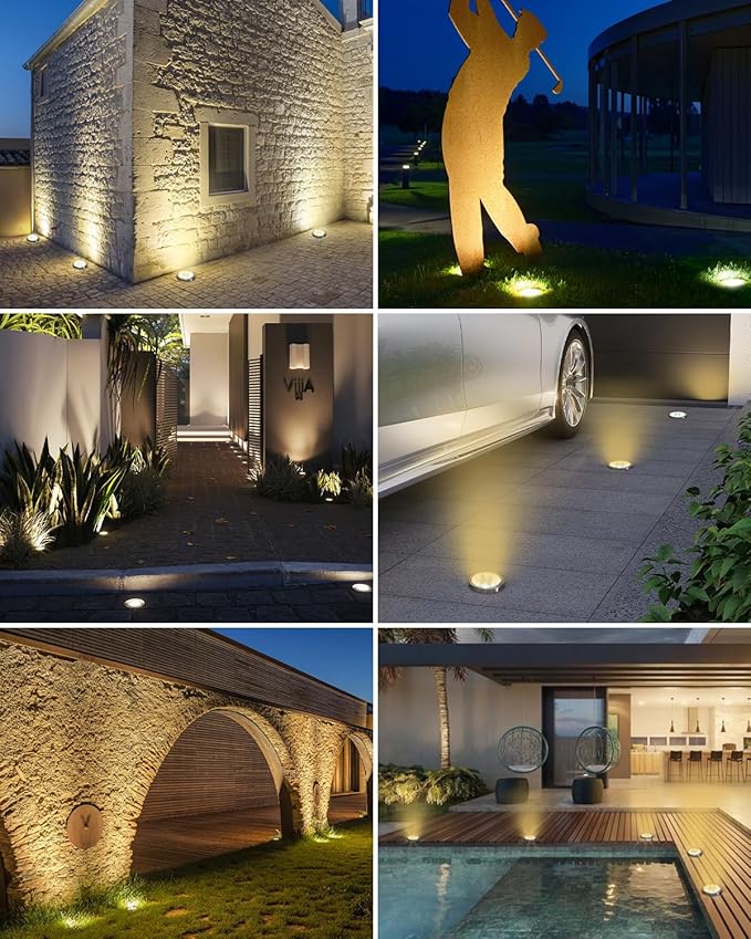 btfarm 12 Pack Solar Lights Outdoor, 8 LED Solar Ground Lights IP65 Waterproof - Image 7