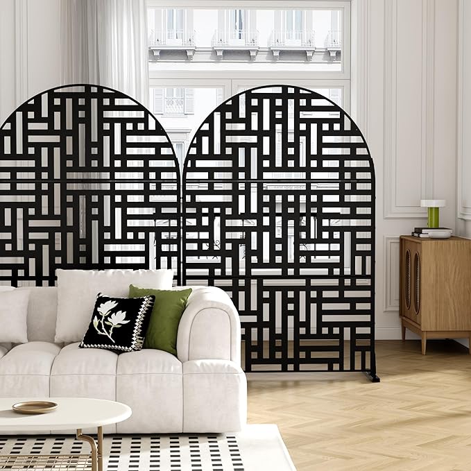 Casaphoria 72" H x 47" W Arched Metal Privacy Screen - Image 2